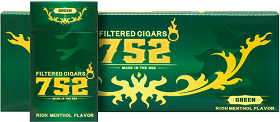 752 Green (Menthol) little cigar packaging