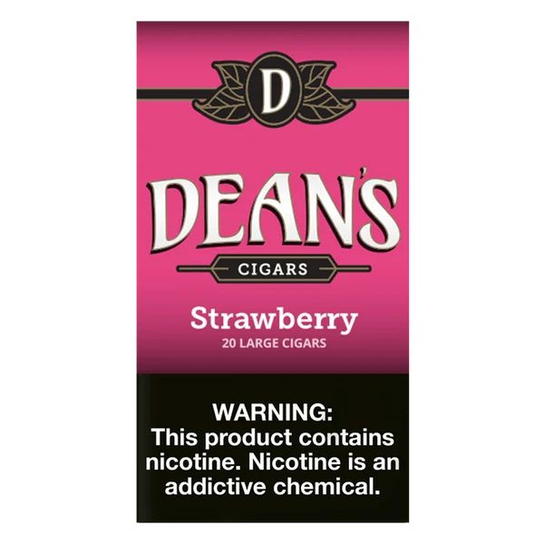 Dean's Strawberry little cigar packaging