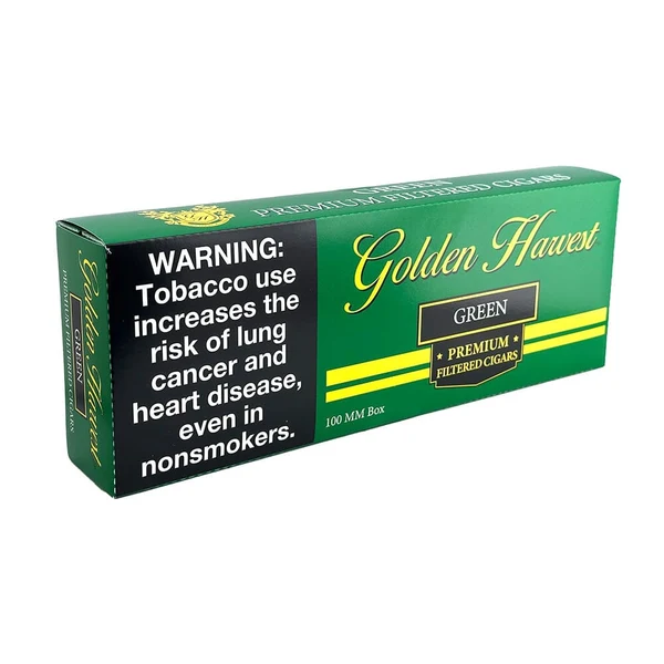 Golden Harvest Green (Menthol) little cigar packaging