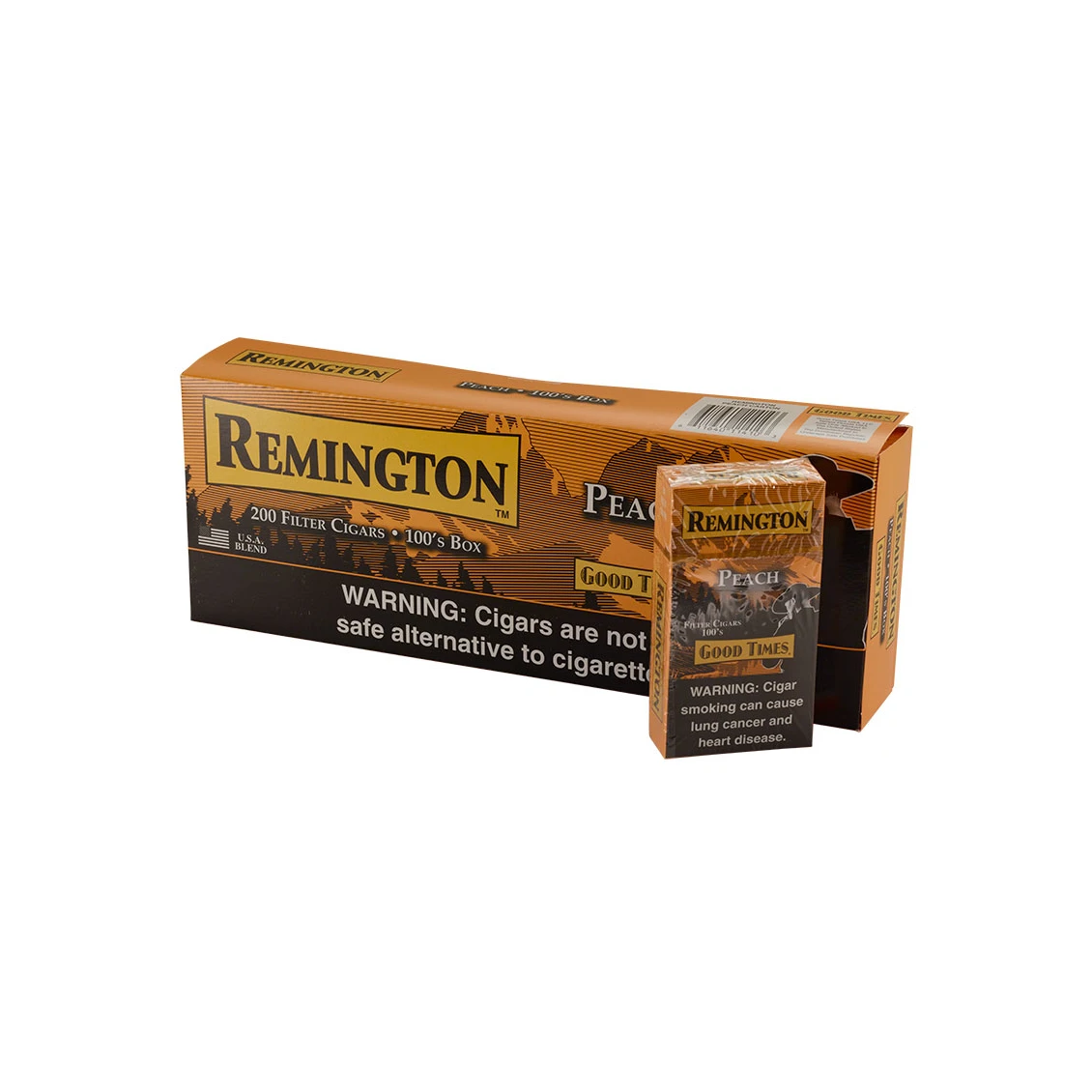 Remington Peach little cigar packaging