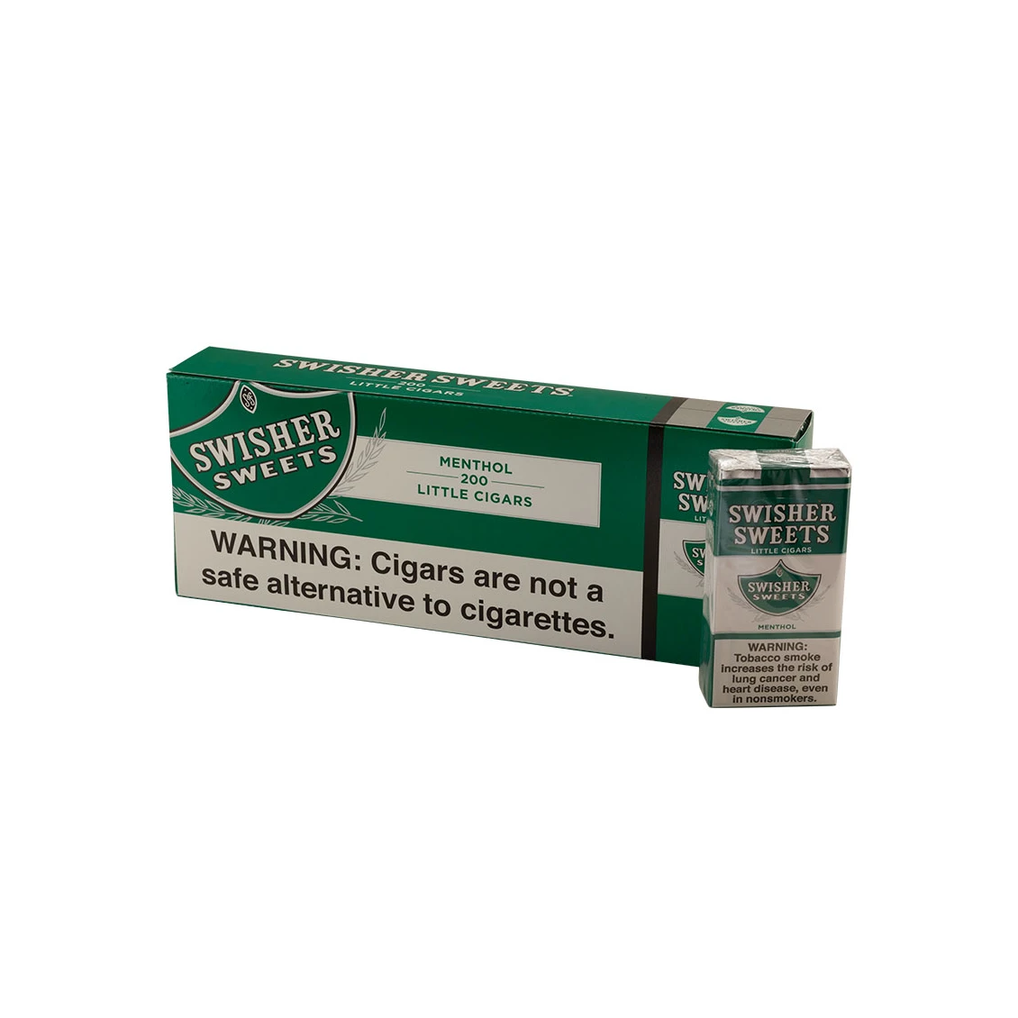 Swisher Sweets Green (Menthol) little cigar packaging