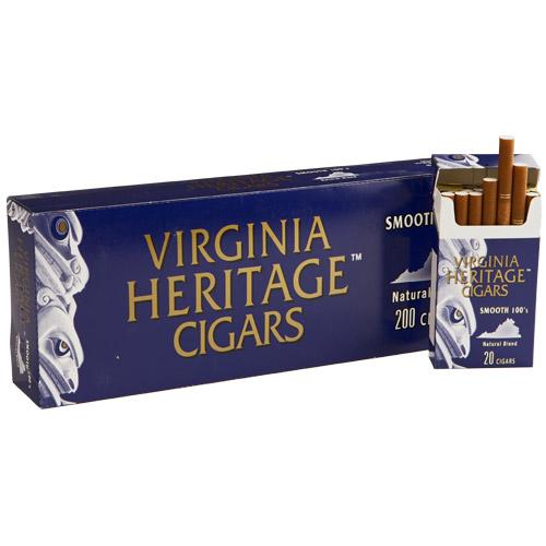 Virginia Heritage Smooth little cigar packaging