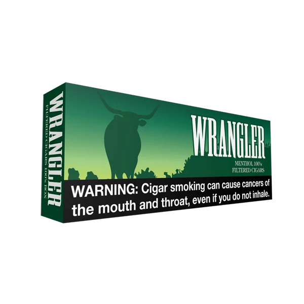 Wrangler Green (Menthol) little cigar packaging